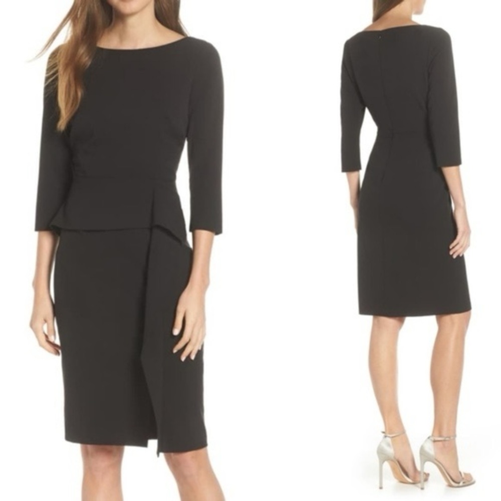 Vince Camuto Black Long Sleeve Dress